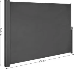 Seitenmarkise Nosara Anthrazit 160x300cm Ausziehbar 29 Seitenmarkise Nosara Anthrazit 160x300cm Ausziehbar -Gartenmöbel Und Dekoration Geschäft 3cbf7575035da6fa1c99f840d0d326ca 109236 massbild