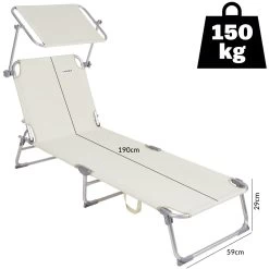 Sonnenliege Ibiza 2er-Set Creme Alu Mit Sonnendach -Gartenmöbel Und Dekoration Geschäft 3ce2b2935e664fb3ed9e0422e2c0eaa0 de 107059d 1 1