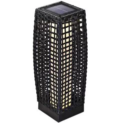 LED Solarleuchte Polyrattan 50cm