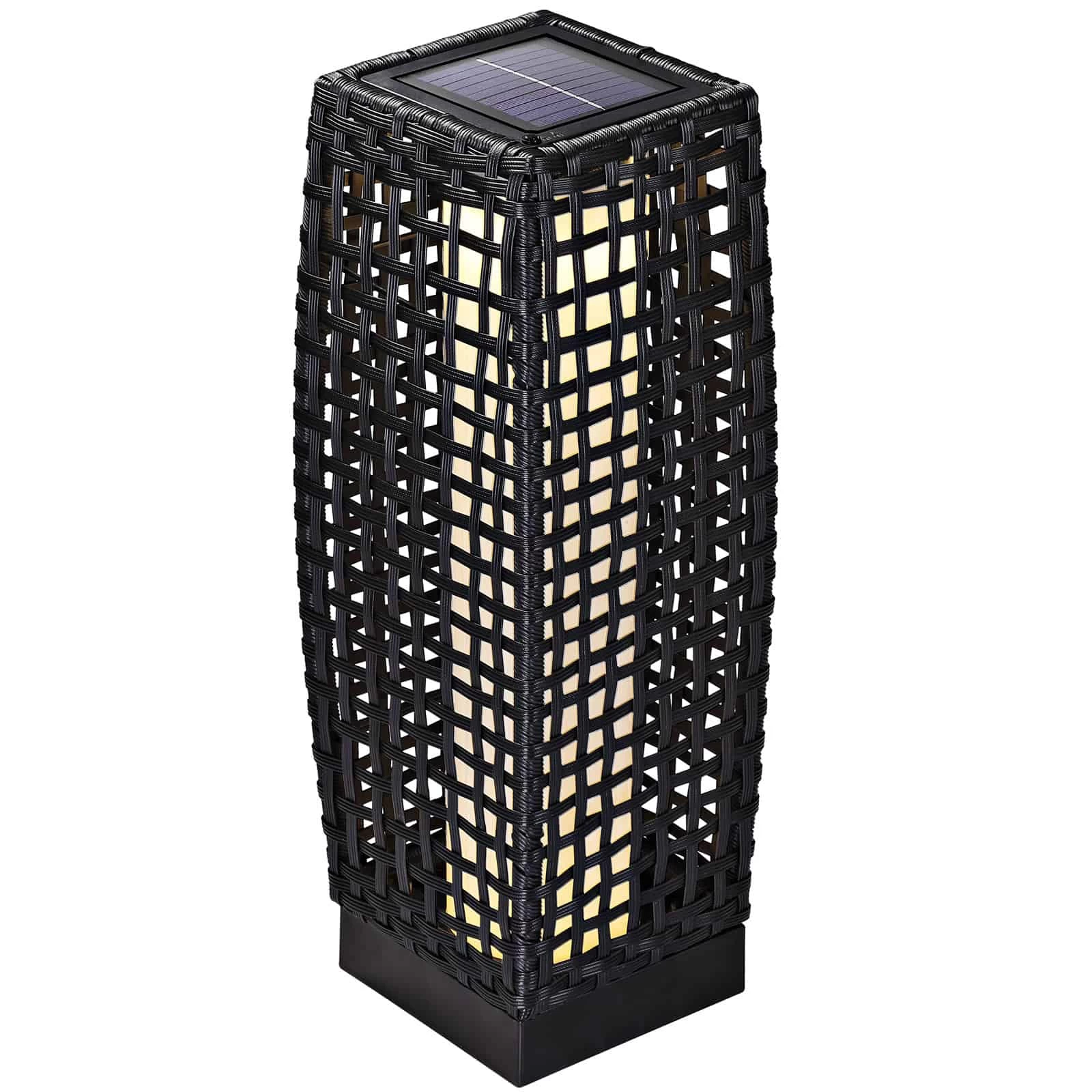LED Solarleuchte Polyrattan 50cm 3 LED Solarleuchte Polyrattan 50cm