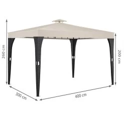 Polyrattan Pavillon Schwarz/Creme 3x4m 20 Polyrattan Pavillon Schwarz/Creme 3x4m -Gartenmöbel Und Dekoration Geschäft 41ad6e3e411837b5b72aafad35efa988 de 992858d 1 1