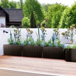 Hochbeet 2er-Set Polyrattanoptik Anthrazit 60x25x46cm -Gartenmöbel Und Dekoration Geschäft 41f71028deeb88f302fa8d7e9249ed8b de 108518d 4 1 1