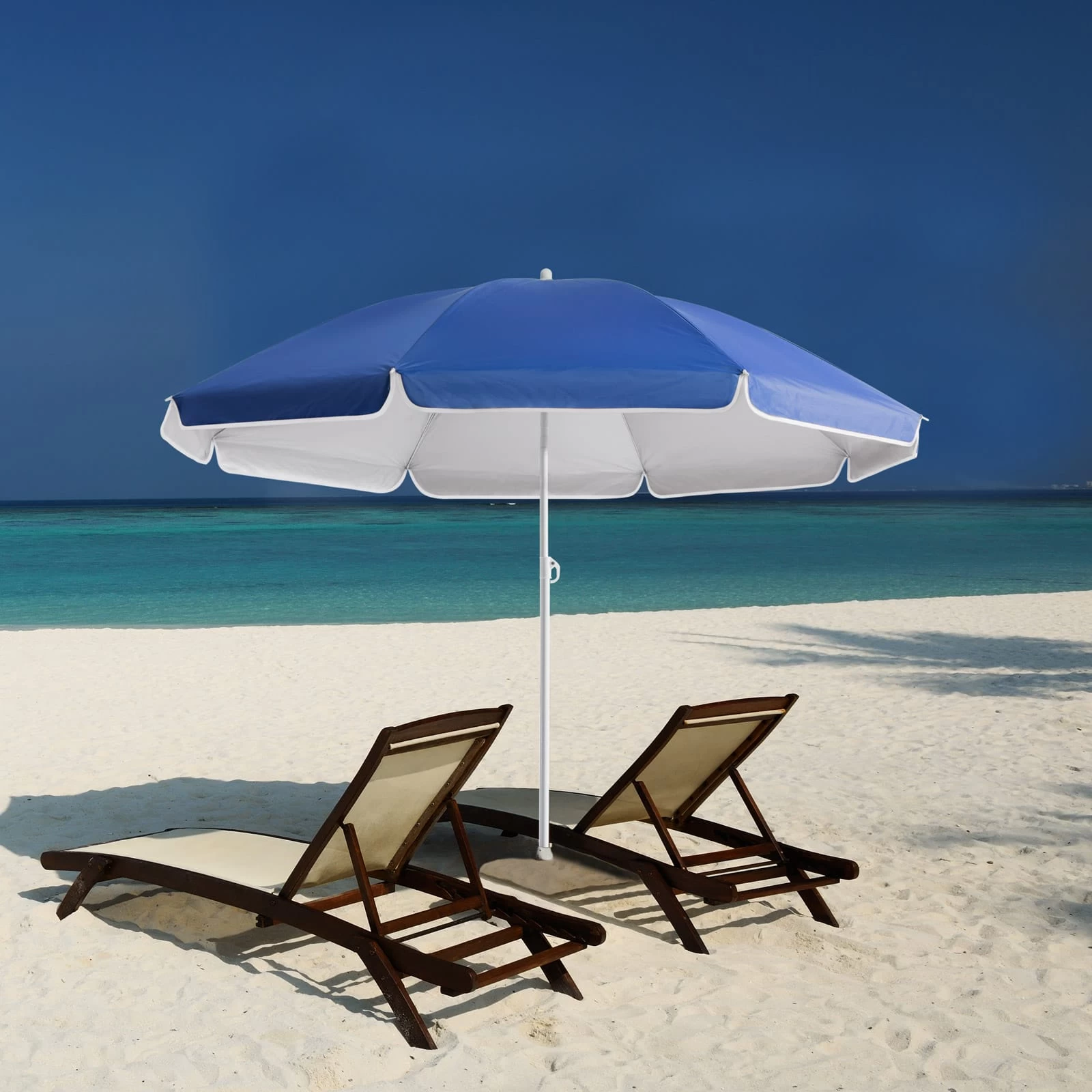 Sonnenschirm Crete Rot 200cm Neigefunktion 6 Sonnenschirm Crete Rot 200cm Neigefunktion – Bild 4