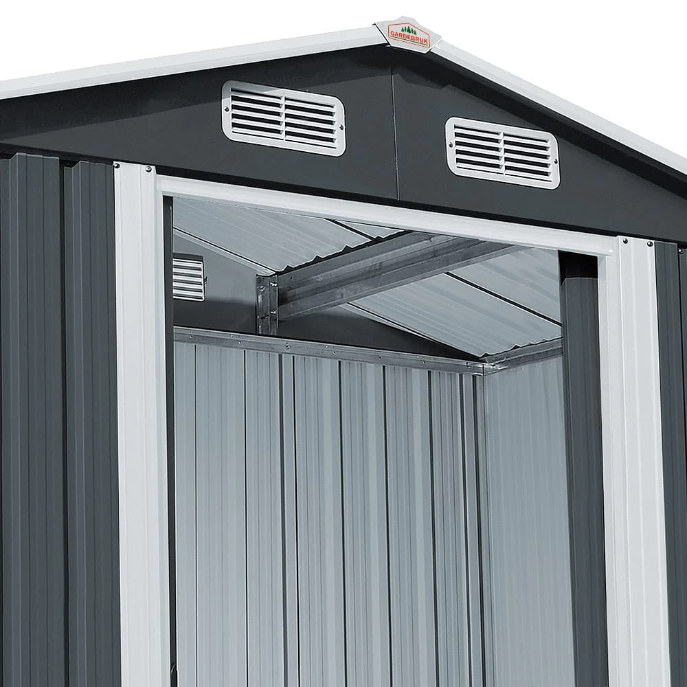 Geräteschuppen Anthrazit Metall 312x257x177,5cm 11 Geräteschuppen Anthrazit Metall 312x257x177,5cm – Bild 9