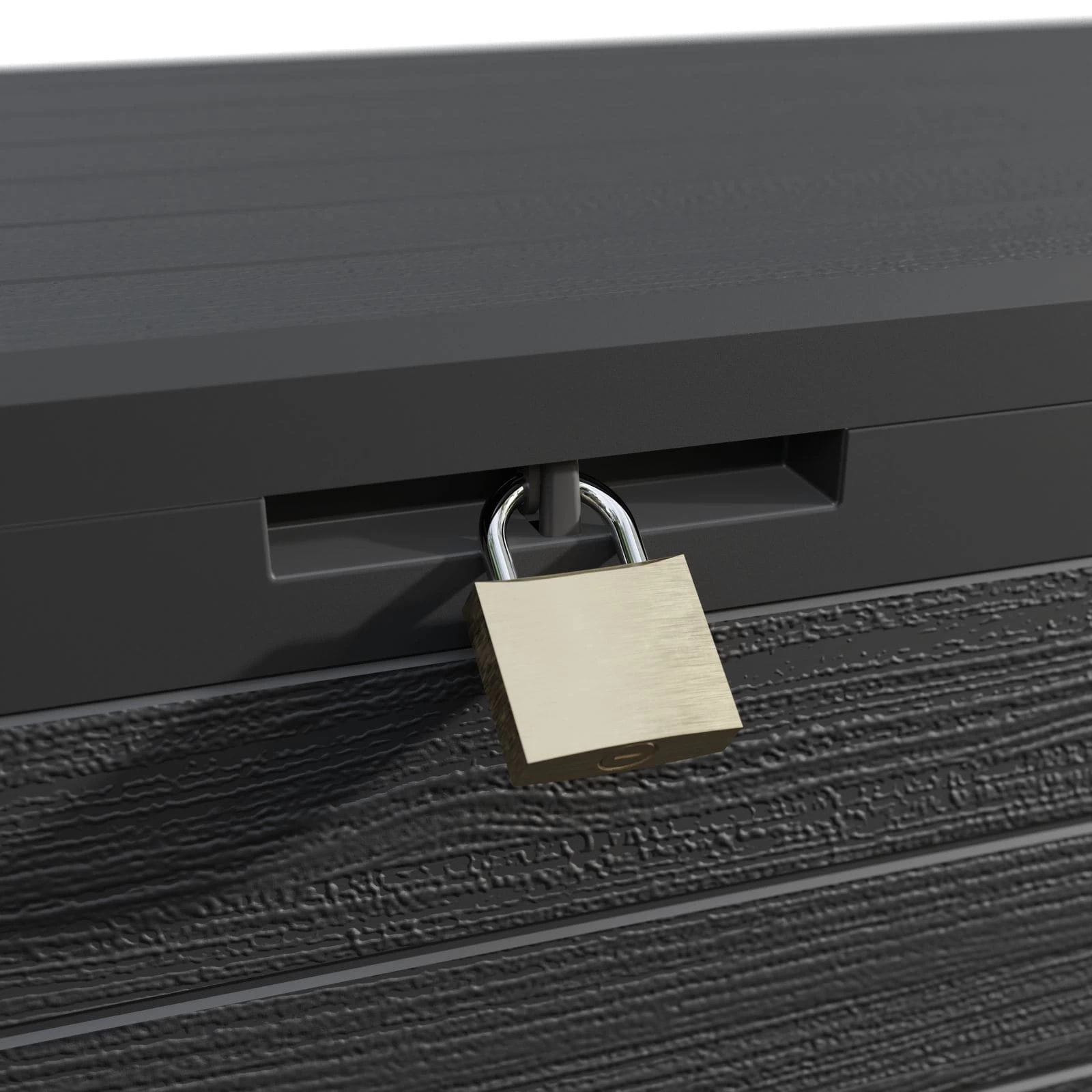 Auflagenbox Woody Anthrazit Holzoptik 280L 7 Auflagenbox Woody Anthrazit Holzoptik 280L – Bild 5