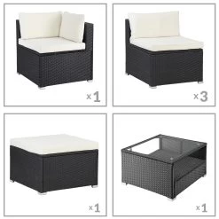 Polyrattan Ecklounge Schwarz/Creme Dicke Rückenpolster 13 Polyrattan Ecklounge Schwarz/Creme Dicke Rückenpolster -Gartenmöbel Und Dekoration Geschäft 425a9db486ba426ff139170fb07e3361 de 995176d 9 1 1