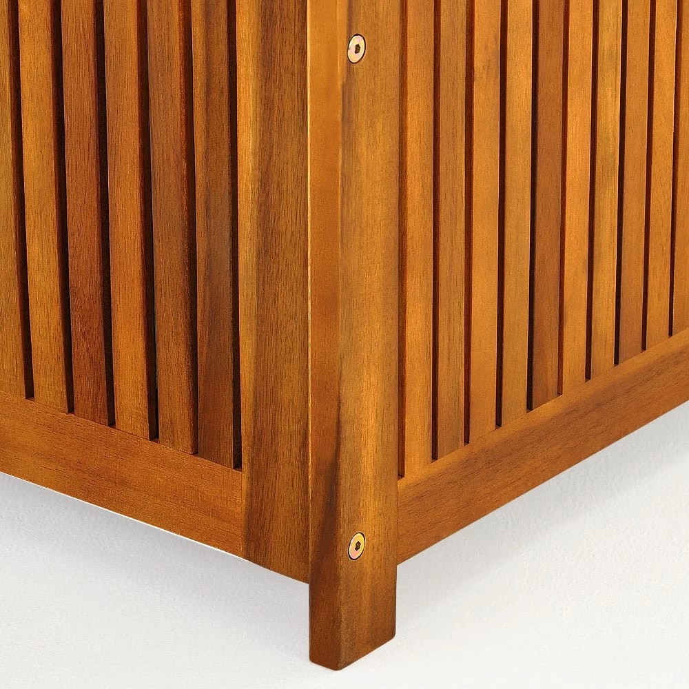 Auflagenbox Akazienholz 115x50x59cm Innenplane 8 Auflagenbox Akazienholz 115x50x59cm Innenplane – Bild 6