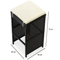 Polyrattan Bar-Set Rio 7-tlg. Schwarz Inkl. Sitzauflagen 27 Polyrattan Bar-Set Rio 7-tlg. Schwarz Inkl. Sitzauflagen -Gartenmöbel Und Dekoration Geschäft 4337f09f8d09fb05fc072e305c7324f9 de 991074d 8