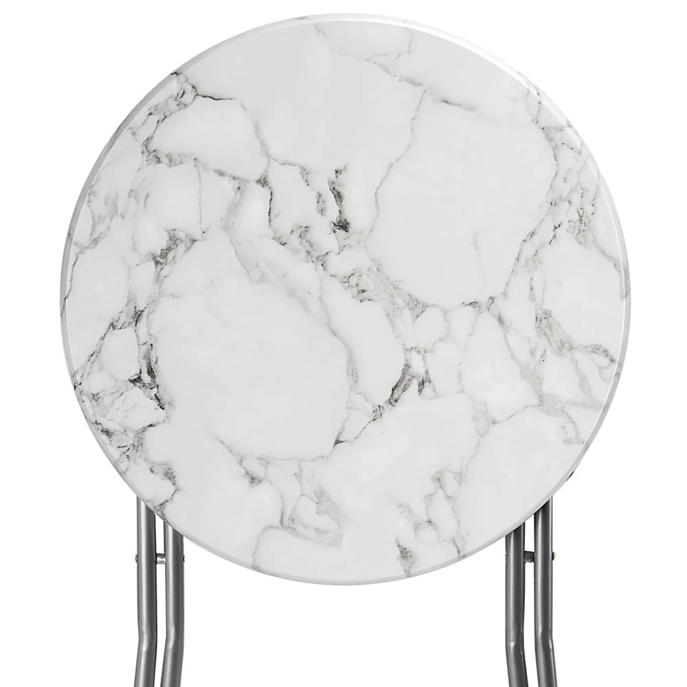 Stehtisch Weiß Marmoroptik Ø60cm Klappbar 11 Stehtisch Weiß Marmoroptik Ø60cm Klappbar – Bild 9