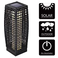 LED Solarleuchte Polyrattan 50cm 12 LED Solarleuchte Polyrattan 50cm -Gartenmöbel Und Dekoration Geschäft 4602b40889b2237c8592b56324039371 de 106938d 1 1 1