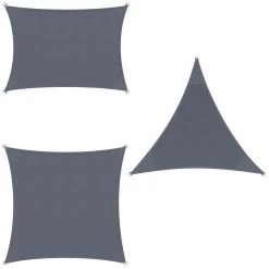 Sonnensegel Oxford Dreieck Anthrazit 5x5x5m