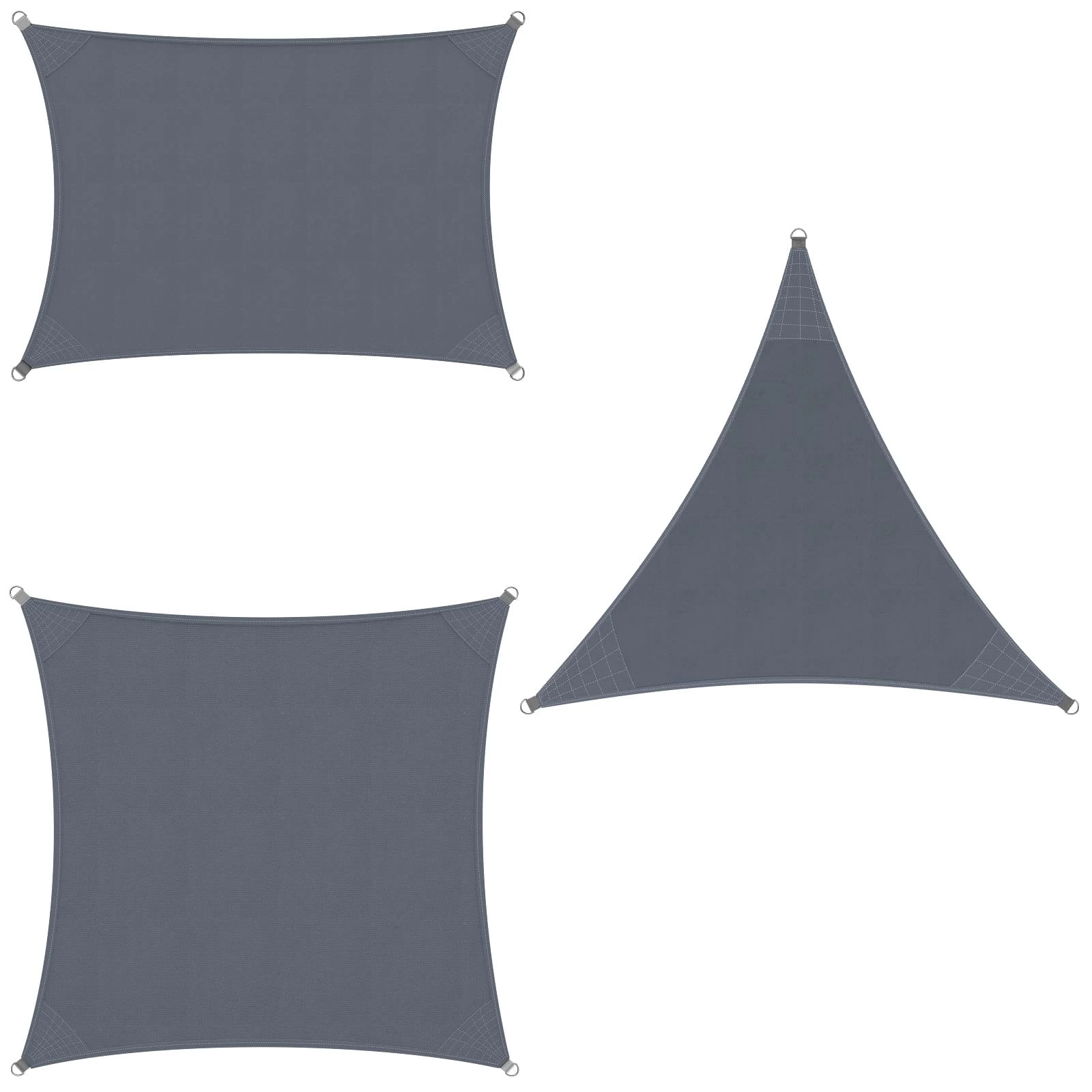 Sonnensegel Oxford Dreieck Anthrazit 5x5x5m 3 Sonnensegel Oxford Dreieck Anthrazit 5x5x5m