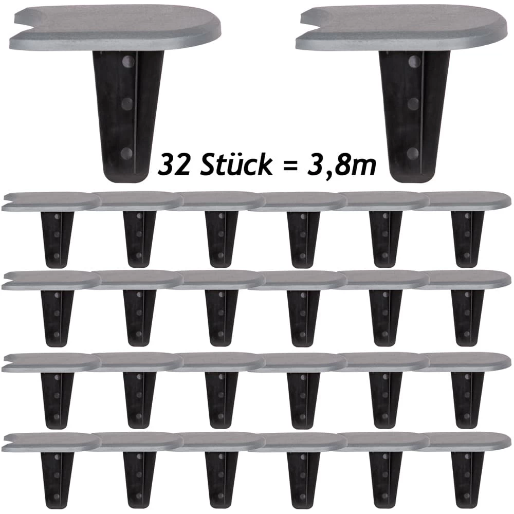 Beeteinfassung Grau 3,8m 4 Beeteinfassung Grau 3,8m – Bild 2