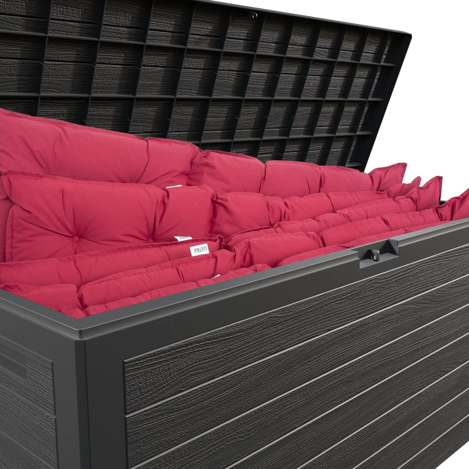 Auflagenbox Woody Anthrazit Holzoptik 280L 10 Auflagenbox Woody Anthrazit Holzoptik 280L – Bild 8