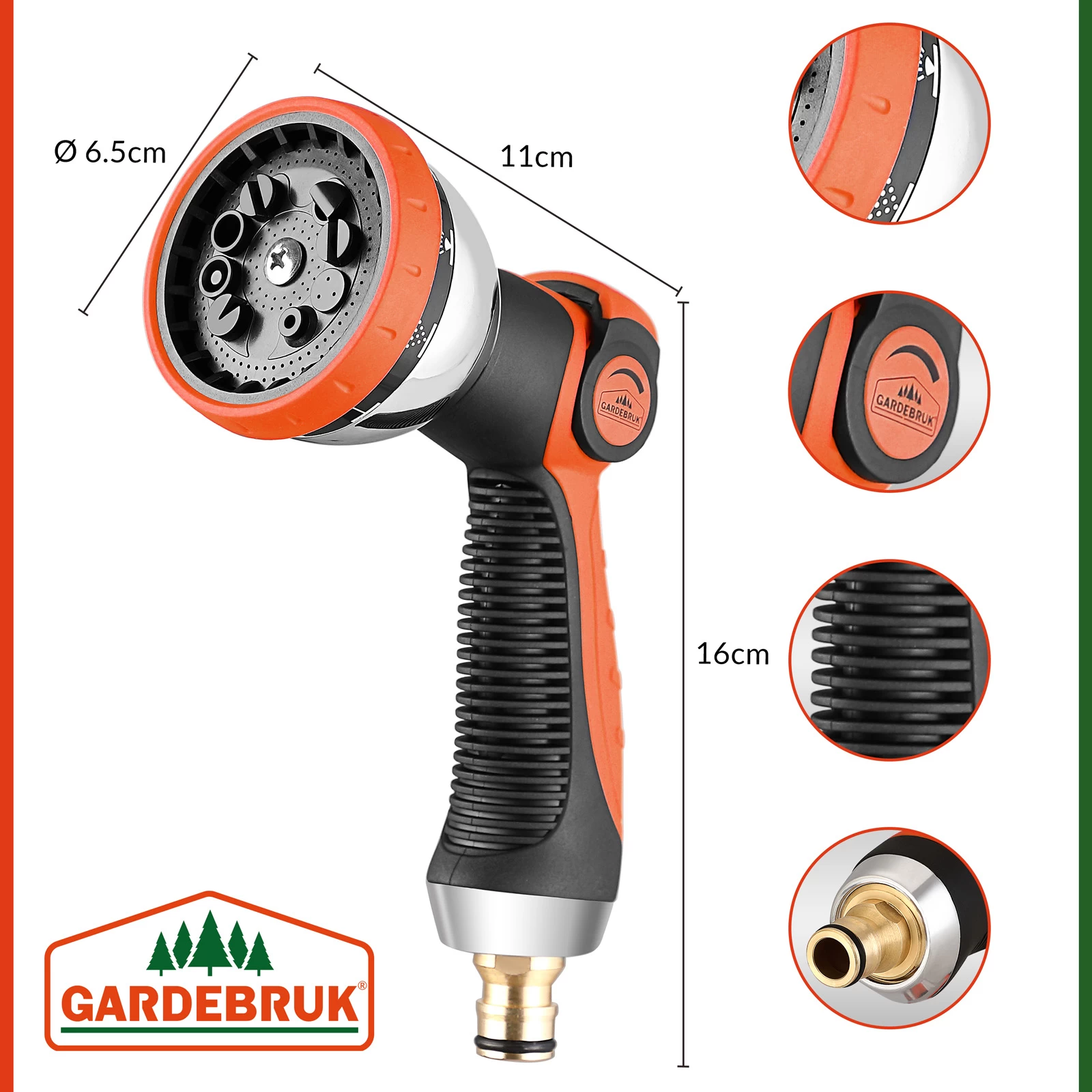 Gartenschlauch Orange 30m Flexibel 4 Gartenschlauch Orange 30m Flexibel – Bild 2