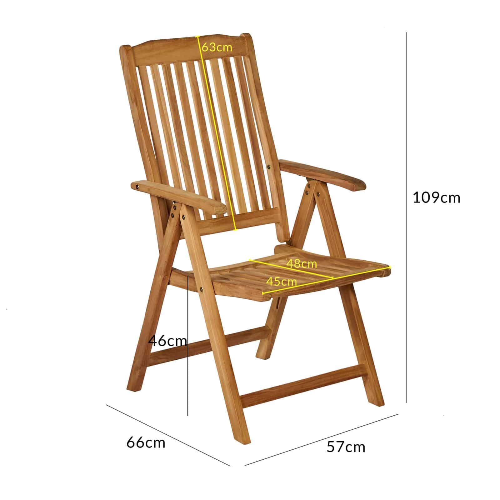 Gartenstuhl Bari 6er-Set Teakholz Klappbar 16 Gartenstuhl Bari 6er-Set Teakholz Klappbar – Bild 14