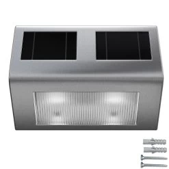 LED Solar-Wandleuchte 2er-Set Edelstahl -Gartenmöbel Und Dekoration Geschäft 49c967c4d385e2221246624ab7cb1eba de 101594d 1 1