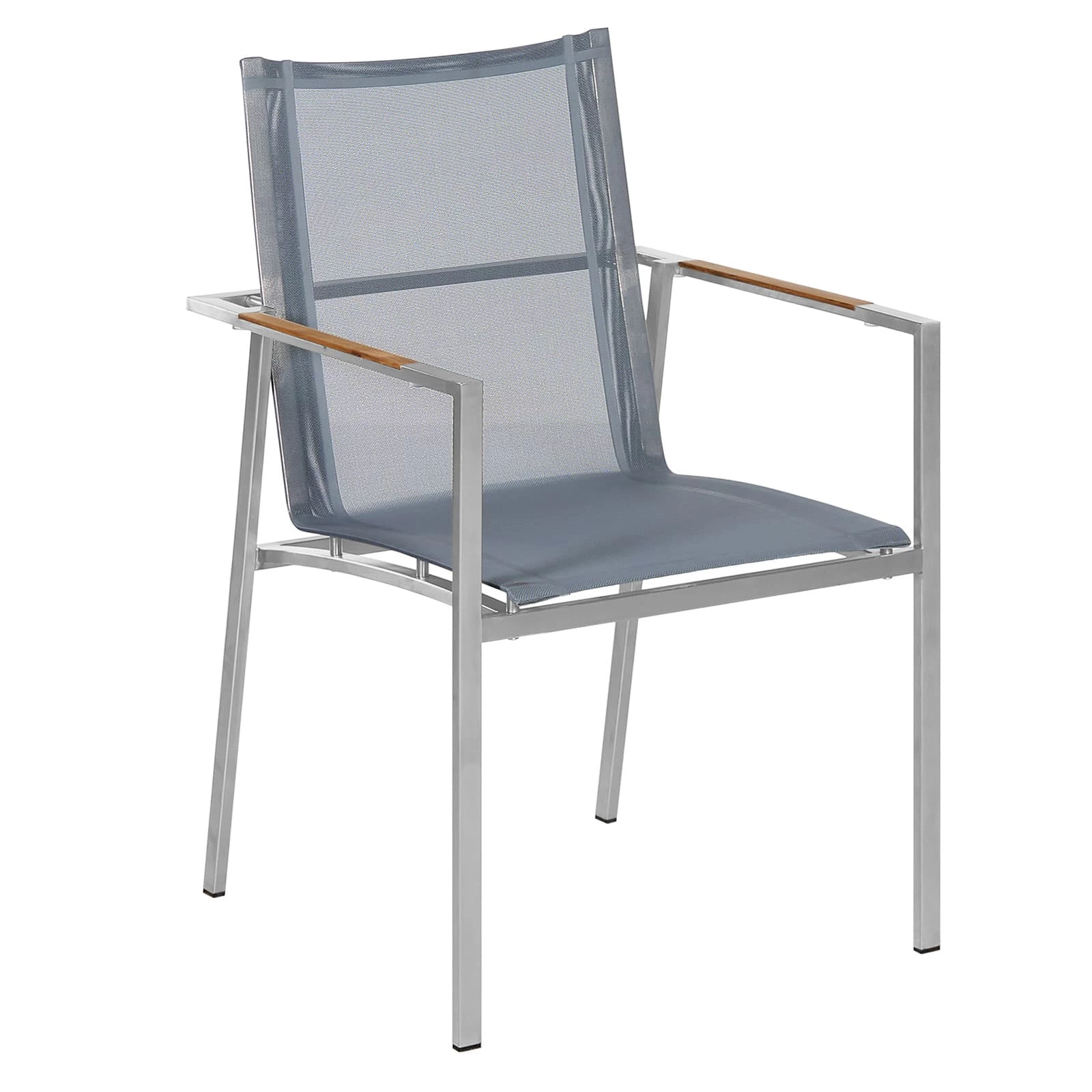 Gartenstuhl Monza 4er-Set Grau Stapelbar 4 Gartenstuhl Monza 4er-Set Grau Stapelbar – Bild 2