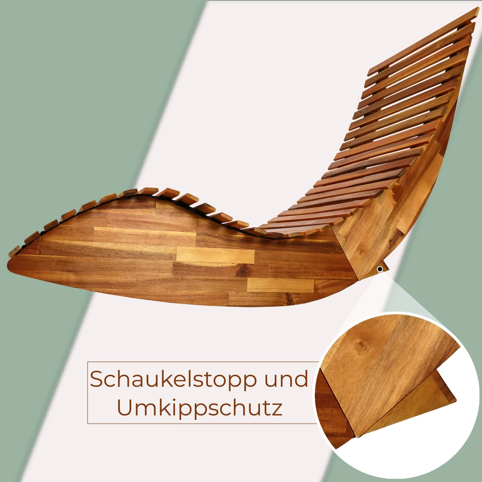 Saunaliege Java Akazie FSC®-zertifiziert Klappbar 10 Saunaliege Java Akazie FSC®-zertifiziert Klappbar – Bild 8