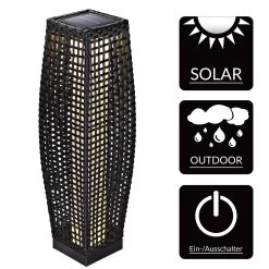 LED Solarleuchte Polyrattan 70cm -Gartenmöbel Und Dekoration Geschäft 4ac8e2302becbe81e6e30e120e4d3ded de 106939d 1 1