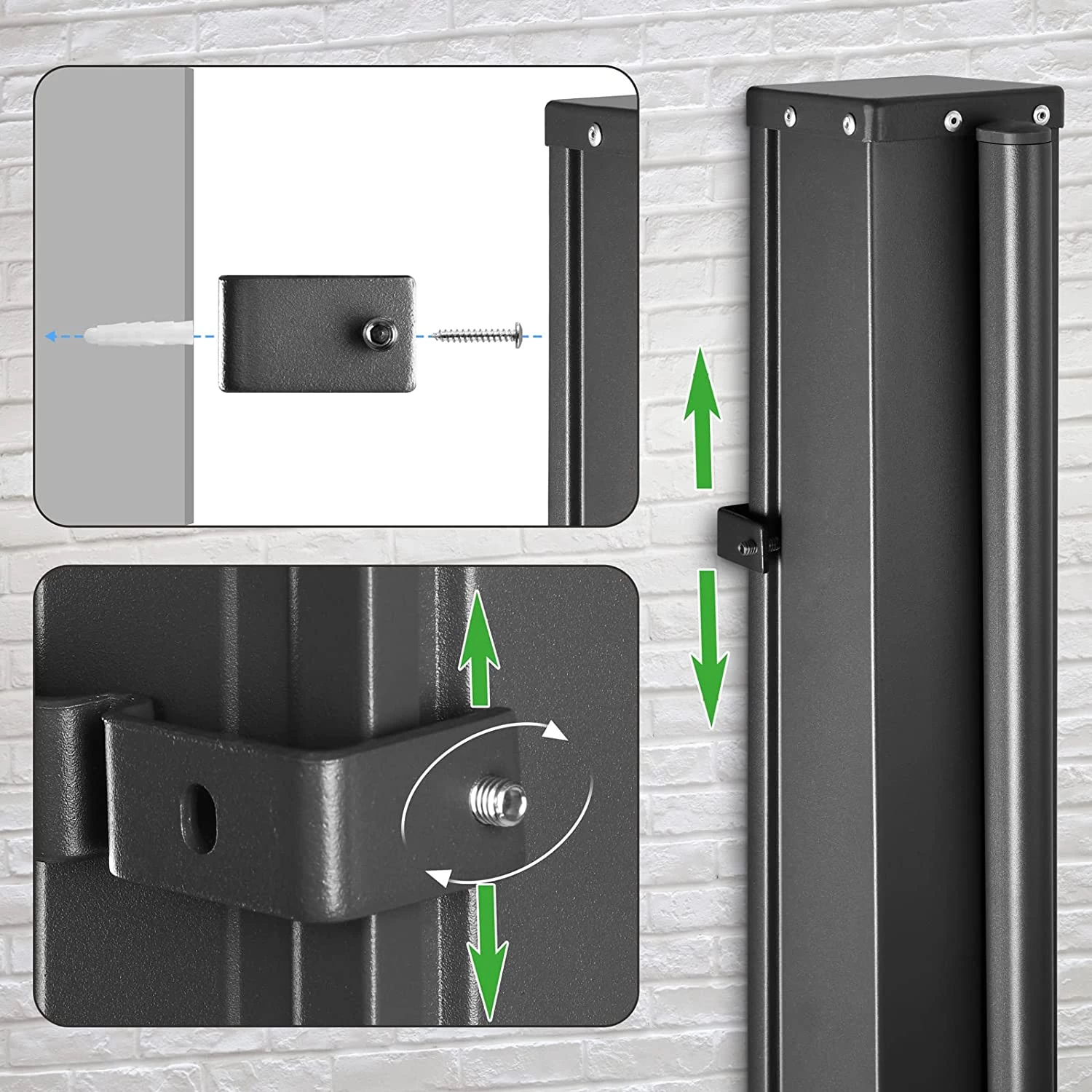 Seitenmarkise Nosara Anthrazit 160x300cm Ausziehbar 15 Seitenmarkise Nosara Anthrazit 160x300cm Ausziehbar – Bild 13