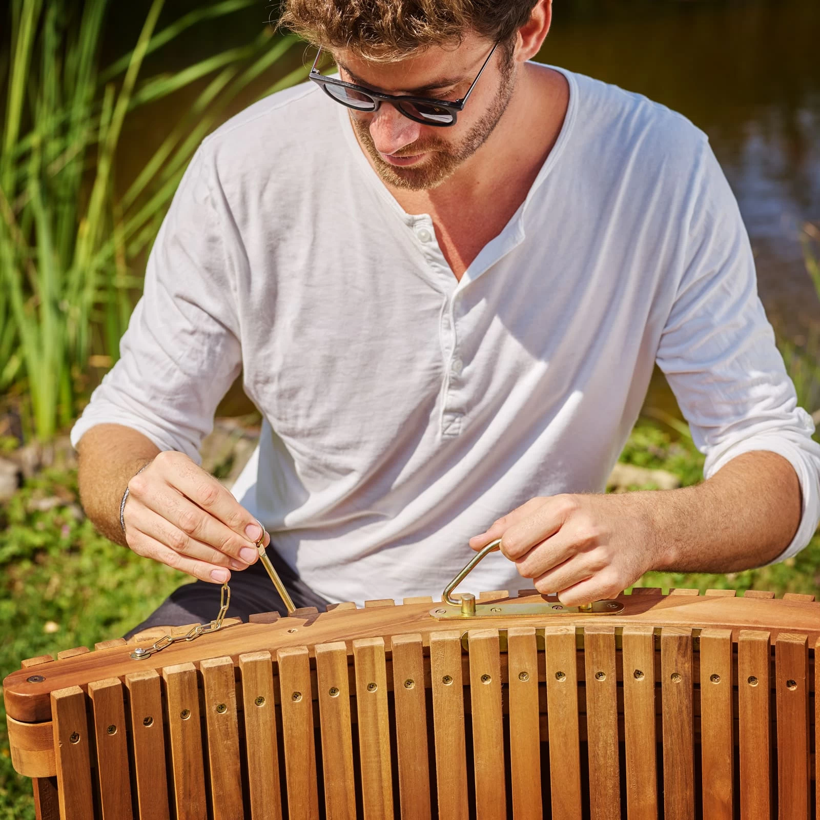 Faltbare Sonnenliege Akazienholz FSC®-zertifiziert 10 Faltbare Sonnenliege Akazienholz FSC®-zertifiziert – Bild 8