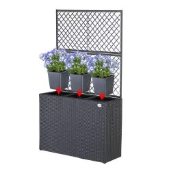Polyrattan Blumenkasten Mit Rankgitter Schwarz 12 Polyrattan Blumenkasten Mit Rankgitter Schwarz -Gartenmöbel Und Dekoration Geschäft 4c2212c95b6169afe622e2d908058807 de 108065d 6