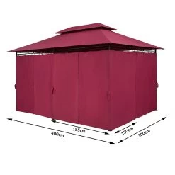 Pavillon Topas Bordeauxviolett 3x4m UV-Schutz 50+ -Gartenmöbel Und Dekoration Geschäft 4cea8b717a41cc19b40d49db08d594fa de 994679d 1 1