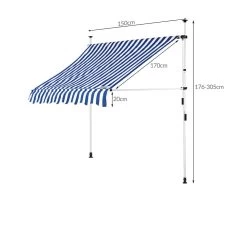 Klemmmarkise Blau/Weiß 150cm 17 Klemmmarkise Blau/Weiß 150cm -Gartenmöbel Und Dekoration Geschäft 4db09f1f9ecd0b104f1bb9e6ce44d2d3 de 108270d 6 1