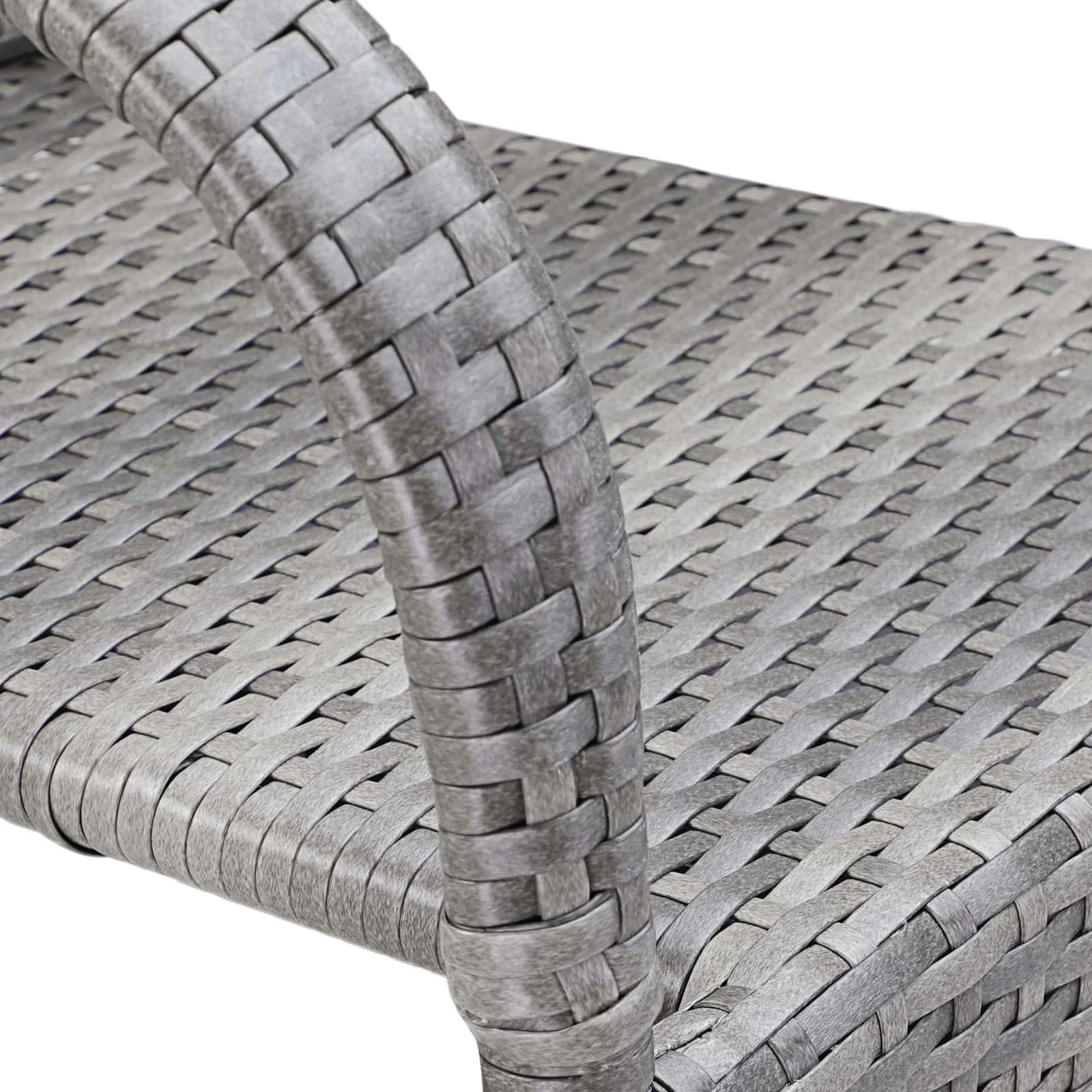 Polyrattan Stapelstuhl Comfort 4er-Set Grau 7 Polyrattan Stapelstuhl Comfort 4er-Set Grau – Bild 5