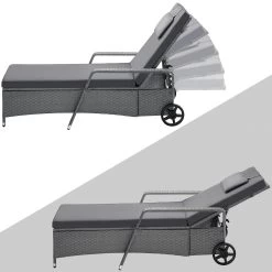 Polyrattan Sonnenliege Grau/Anthrazit 193x90x43cm -Gartenmöbel Und Dekoration Geschäft 4f097a5ba4c377691ffe91a611016580 de 995630d 02 1 1