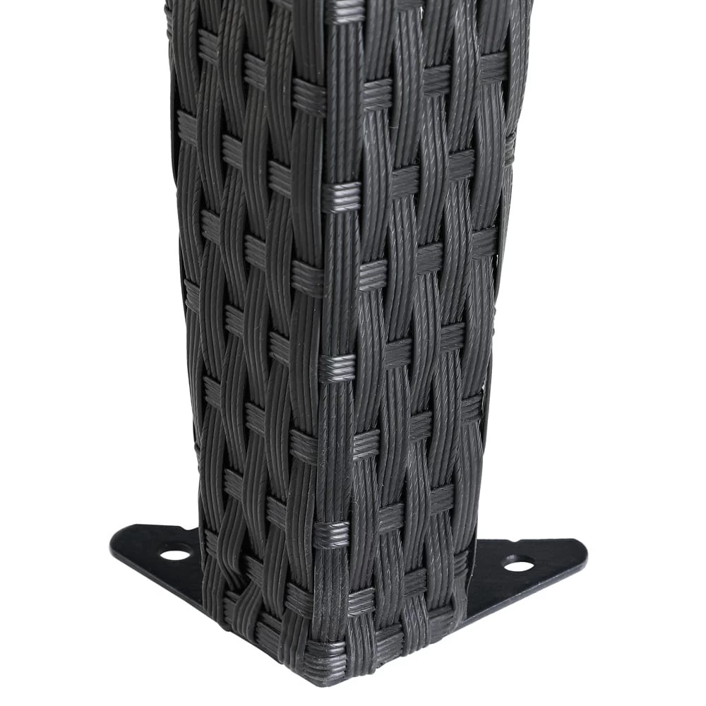 Polyrattan Pavillon Anthrazit 3x3m 11 Polyrattan Pavillon Anthrazit 3x3m – Bild 9