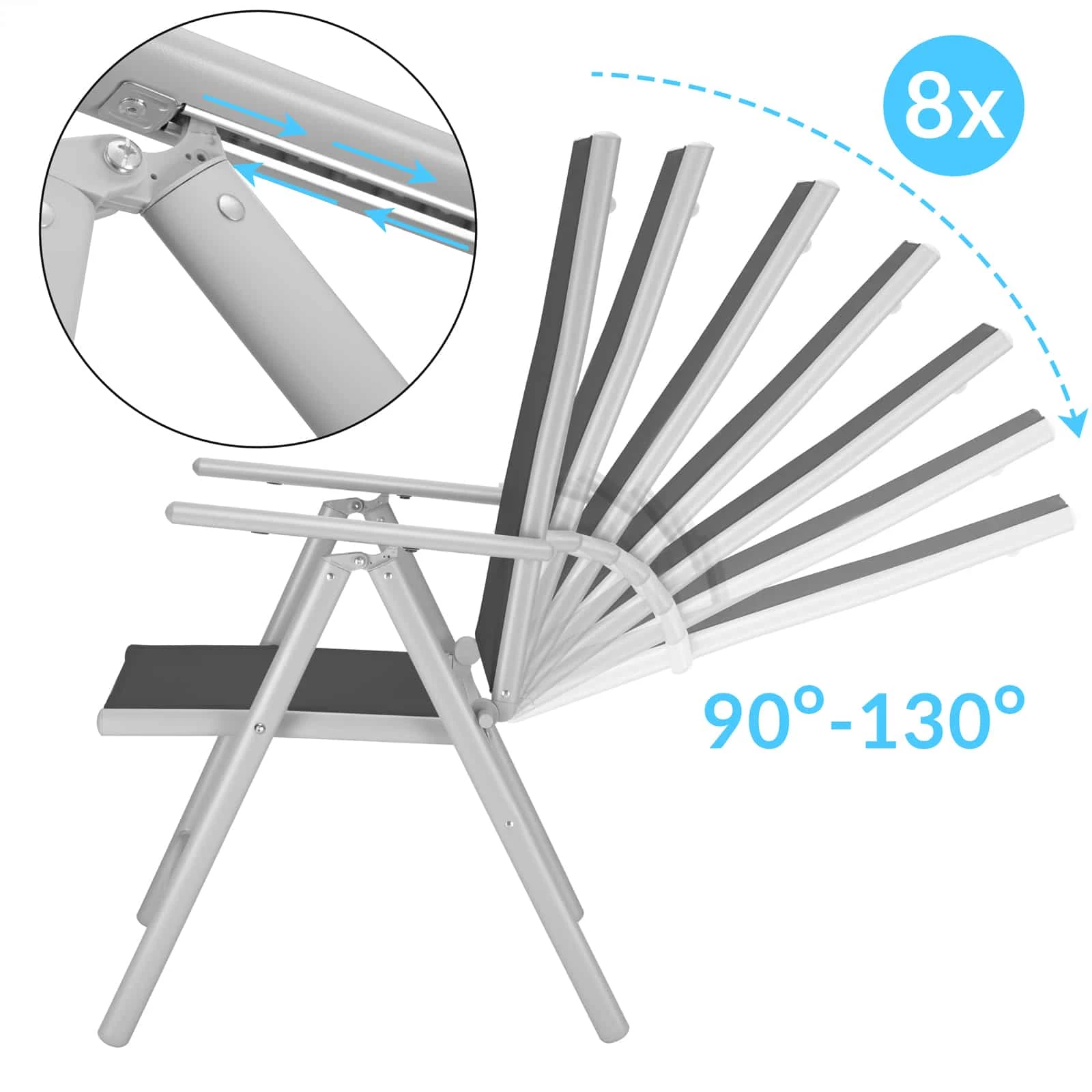 Garten-Sitzgruppe Bern 5-tlg. Silber Alu Milchglas 4 Garten-Sitzgruppe Bern 5-tlg. Silber Alu Milchglas – Bild 2