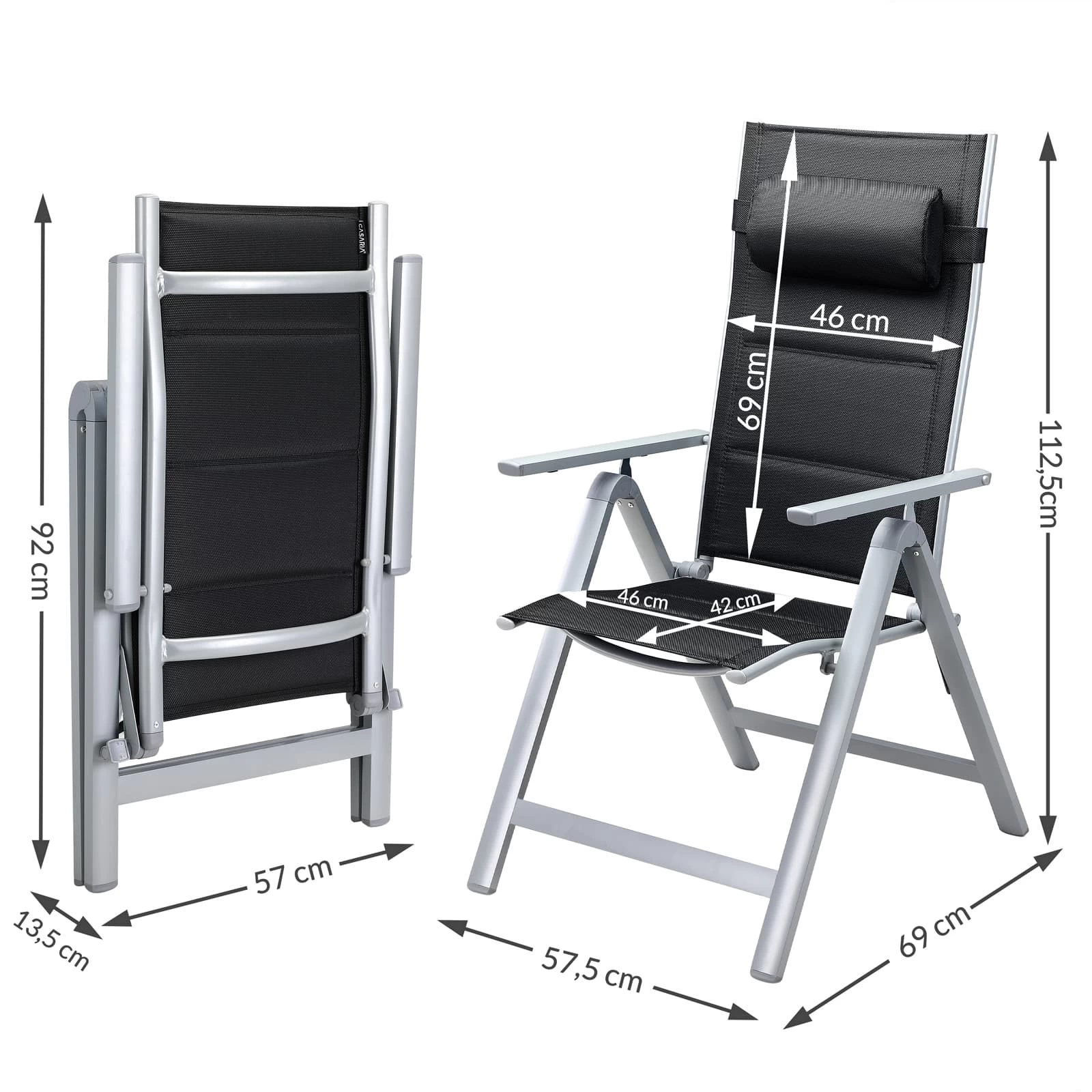 Gartenstuhl Bern Premium 2er-Set Silber Gepolstert 11 Gartenstuhl Bern Premium 2er-Set Silber Gepolstert – Bild 9