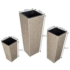 Polyrattan Blumentopf 3er-Set Creme 13 Polyrattan Blumentopf 3er-Set Creme -Gartenmöbel Und Dekoration Geschäft 57b1ab0a7ccee44b39f7b66f2bf1608b de 106646d 7