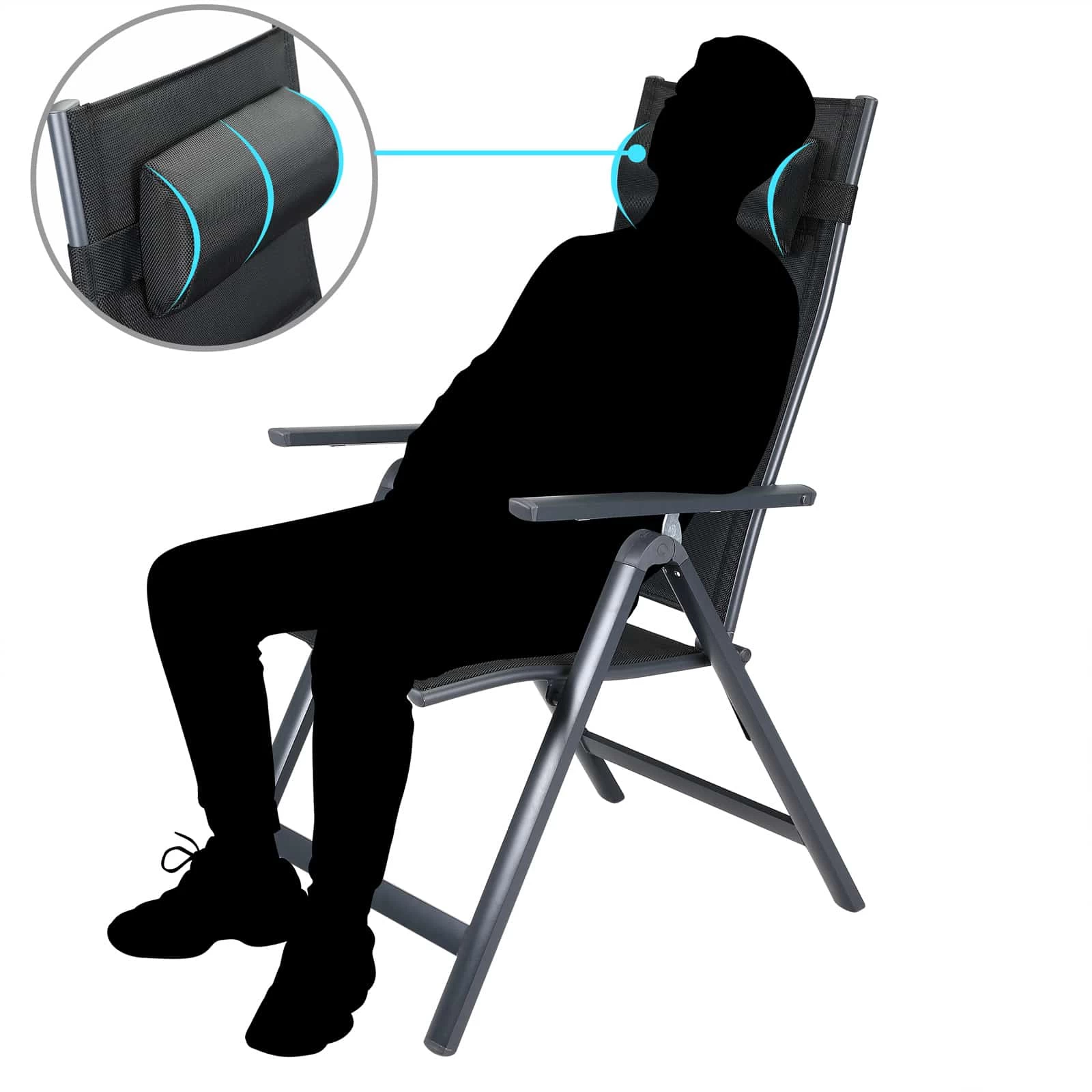 Gartenstuhl Bern Premium 2er-Set Anthrazit Gepolstert 10 Gartenstuhl Bern Premium 2er-Set Anthrazit Gepolstert – Bild 8