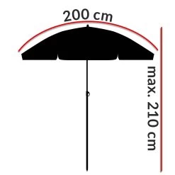 Sonnenschirm Crete Anthrazit 200cm Neigefunktion -Gartenmöbel Und Dekoration Geschäft 5841eda283f26f08cccd1ae1c920e6c3 200cm 2