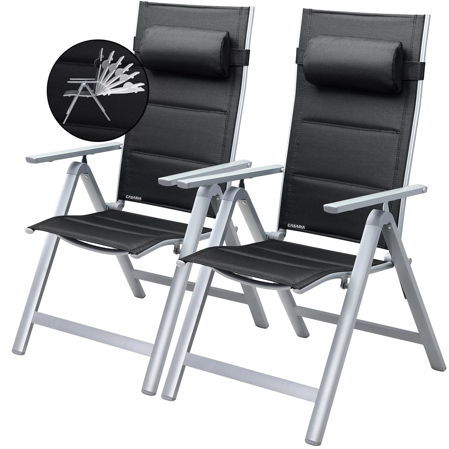 Gartenstuhl Bern Premium 2er-Set Silber Gepolstert 6 Gartenstuhl Bern Premium 2er-Set Silber Gepolstert – Bild 4