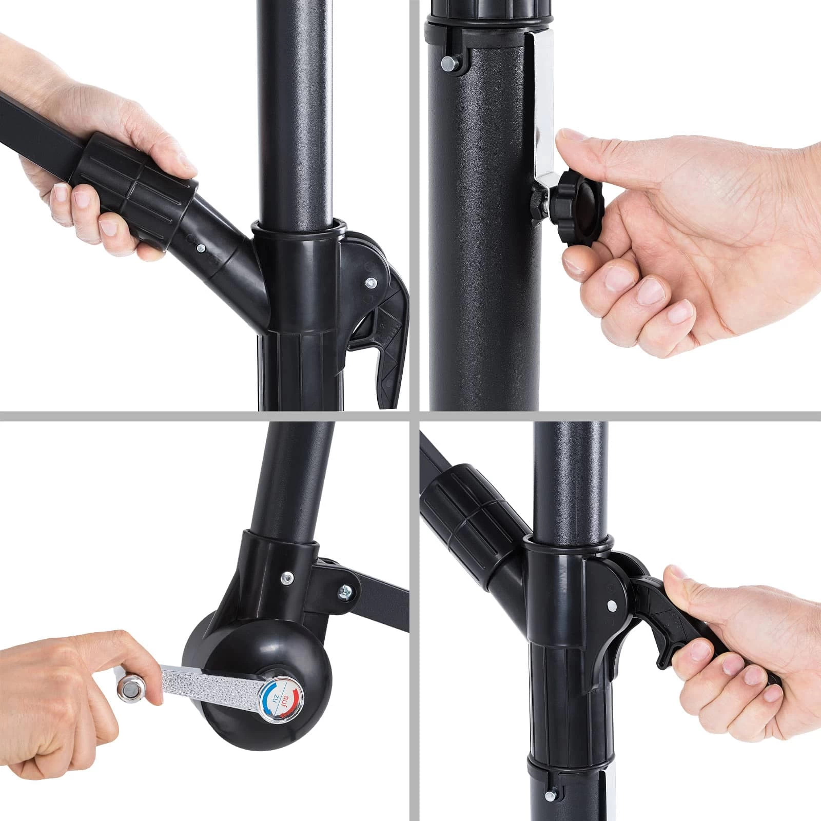 LED Solar Ampelschirm Haiti Rot Ø300cm 4 LED Solar Ampelschirm Haiti Rot Ø300cm – Bild 2