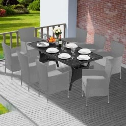 Polyrattan Gartentisch Takeo Schwarz 190x90x75cm WPC -Gartenmöbel Und Dekoration Geschäft 5d381d32e18642b9054b506f02dbf3a9 de 993347d 32 1