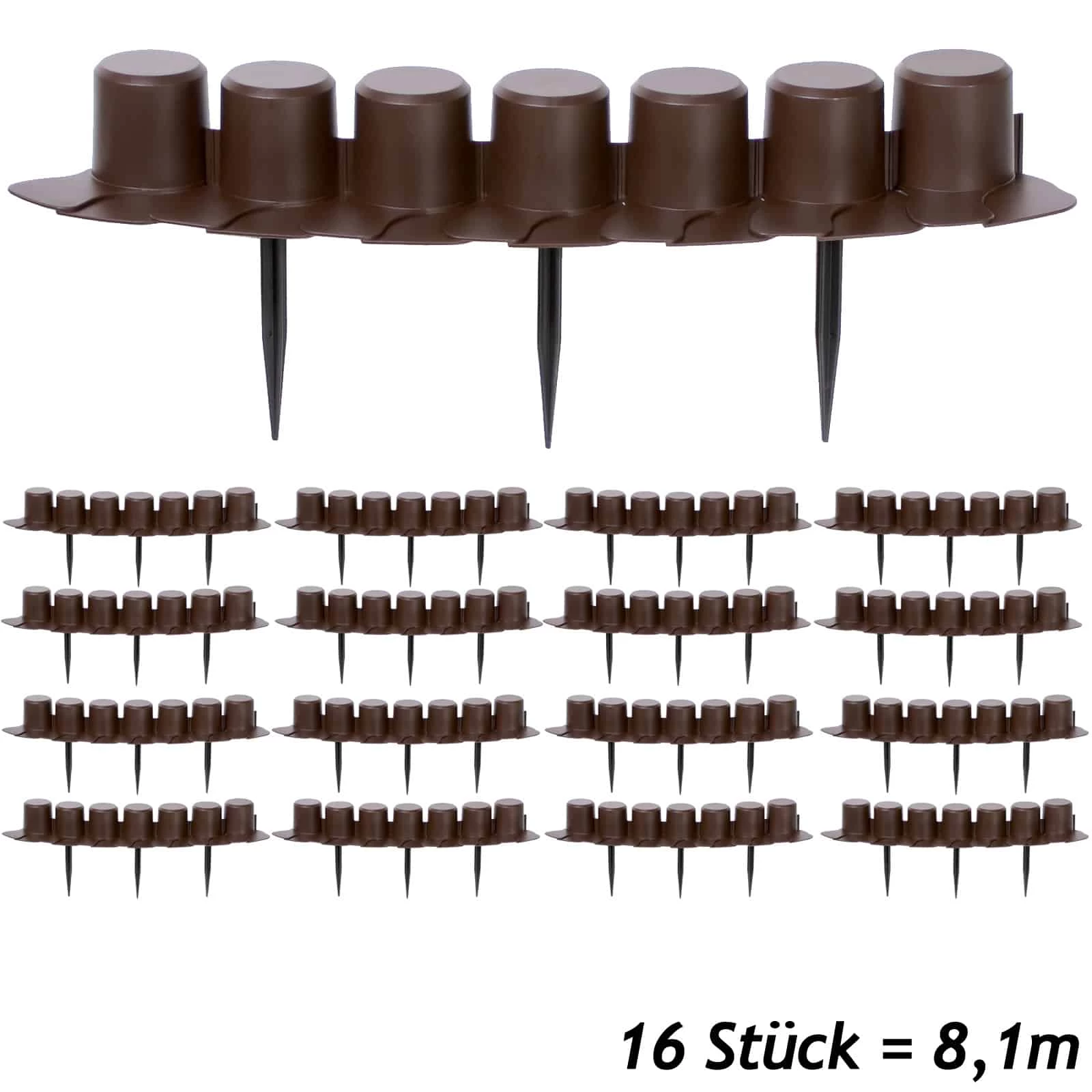 Beeteinfassung 2er-Set Braun 8,1m 5 Beeteinfassung 2er-Set Braun 8,1m – Bild 3