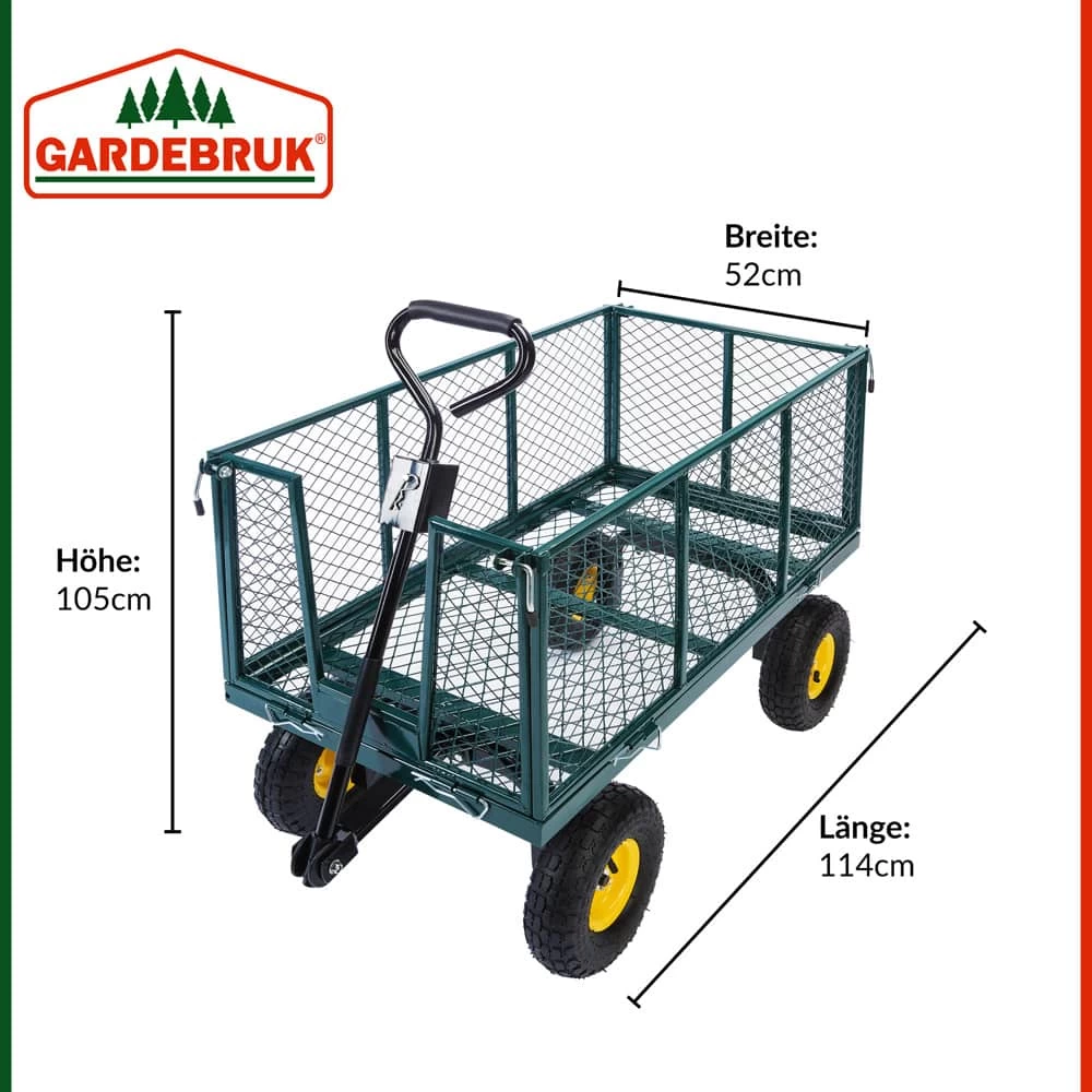 Transportwagen Grün 114x52x64cm 550kg 6 Transportwagen Grün 114x52x64cm 550kg – Bild 4