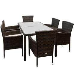 Polyrattan Garten-Sitzgruppe Bali 7-tlg. Braun/Creme 23 Polyrattan Garten-Sitzgruppe Bali 7-tlg. Braun/Creme -Gartenmöbel Und Dekoration Geschäft 60fd69d93b41f9623c955a626b116e0e de 102222d 10 1