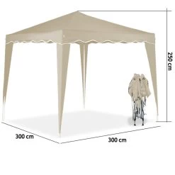 Faltpavillon Capri Beige 3x3m Inkl. 4 Seitenwände -Gartenmöbel Und Dekoration Geschäft 618a6b70aa45013dc4491a1bc524780e de 105734d 5