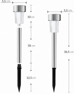 LED Solarleuchte 16er-Set Edelstahl 36,5cm -Gartenmöbel Und Dekoration Geschäft 622c0bdf5fae1c693dc30377653d9e43 Mass
