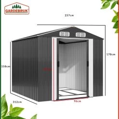 Geräteschuppen Anthrazit Metall 312x257x177,5cm 15 Geräteschuppen Anthrazit Metall 312x257x177,5cm -Gartenmöbel Und Dekoration Geschäft 624636731bea984d50731782851c14e0 de 990745d 29 1