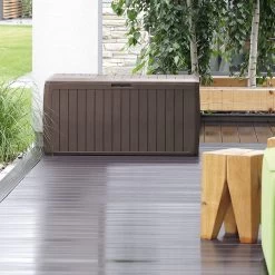 Auflagenbox Board Plus Braun 290L Rollen -Gartenmöbel Und Dekoration Geschäft 62c0fdb922fc7f444082fae863de4e7a de 106896d 1 3