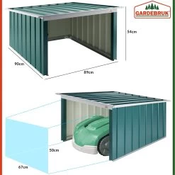 Mähroboter Garage Grün Metall 89x90x54cm -Gartenmöbel Und Dekoration Geschäft 631be5625f4a58de57f9c0df292dba87 de 109177d 11 1