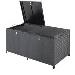 Polyrattan-Auflagenbox Schwarz 150x77x73cm Mit Rollen -Gartenmöbel Und Dekoration Geschäft 63c8b941e3cfaf6e92c62382f21a42da de 108343d 15 1