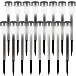 LED Solarleuchte 16er-Set Edelstahl